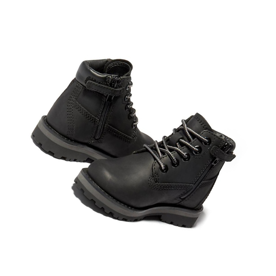 Original 6-inch Boots Timberland Courma Kid Niños Negras | ES-WHZAF78