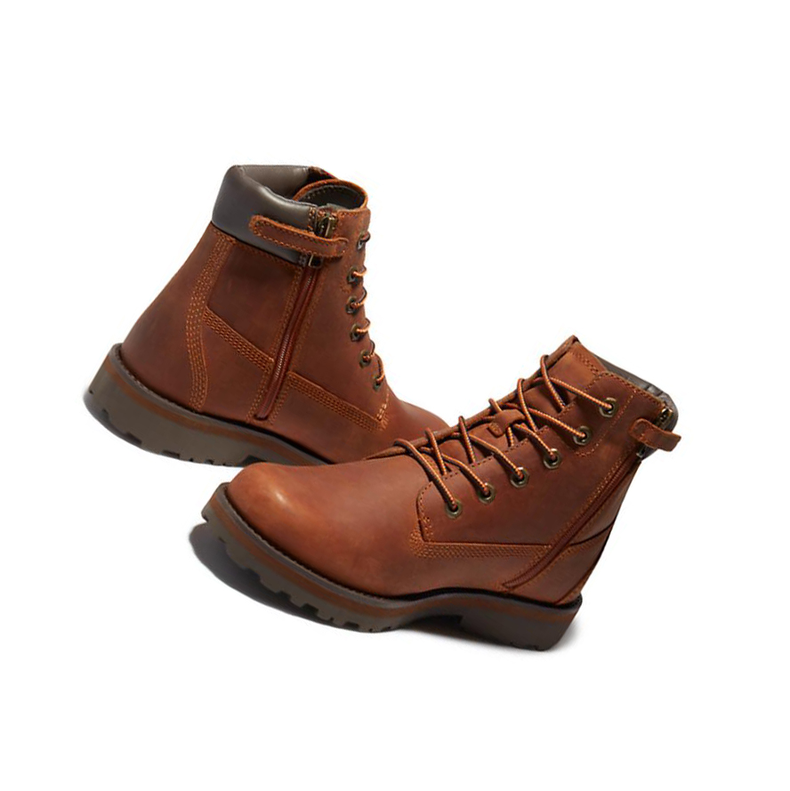 Original 6-inch Boots Timberland Courma Kid Side-zip Niños Marrones | ES-XUBIF67