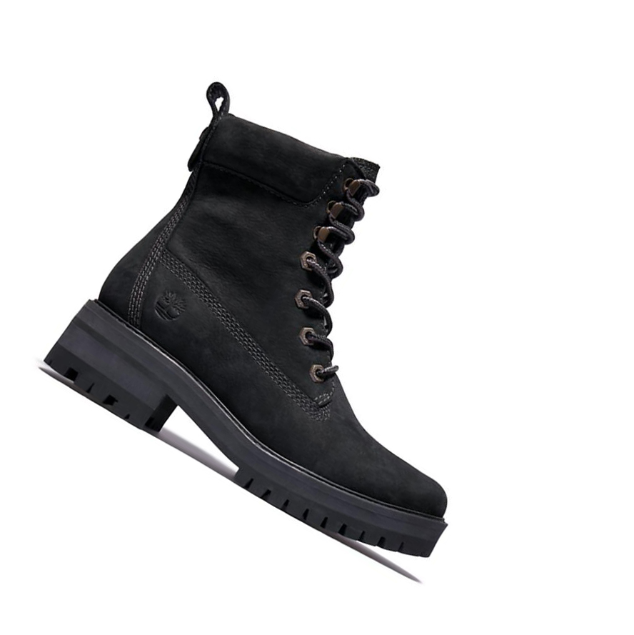 Original 6-inch Boots Timberland Courmayeur Valley Mujer Negras | ES-USNEB56