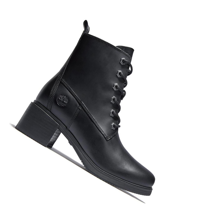 Original 6-inch Boots Timberland Dalston Vibe Mujer Negras | ES-LOHXB90