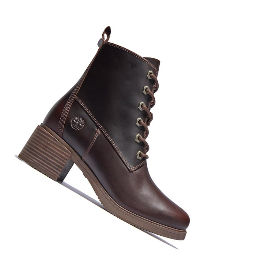 Original 6-inch Boots Timberland Dalston Vibe Mujer Marrones | ES-ZPFVJ35