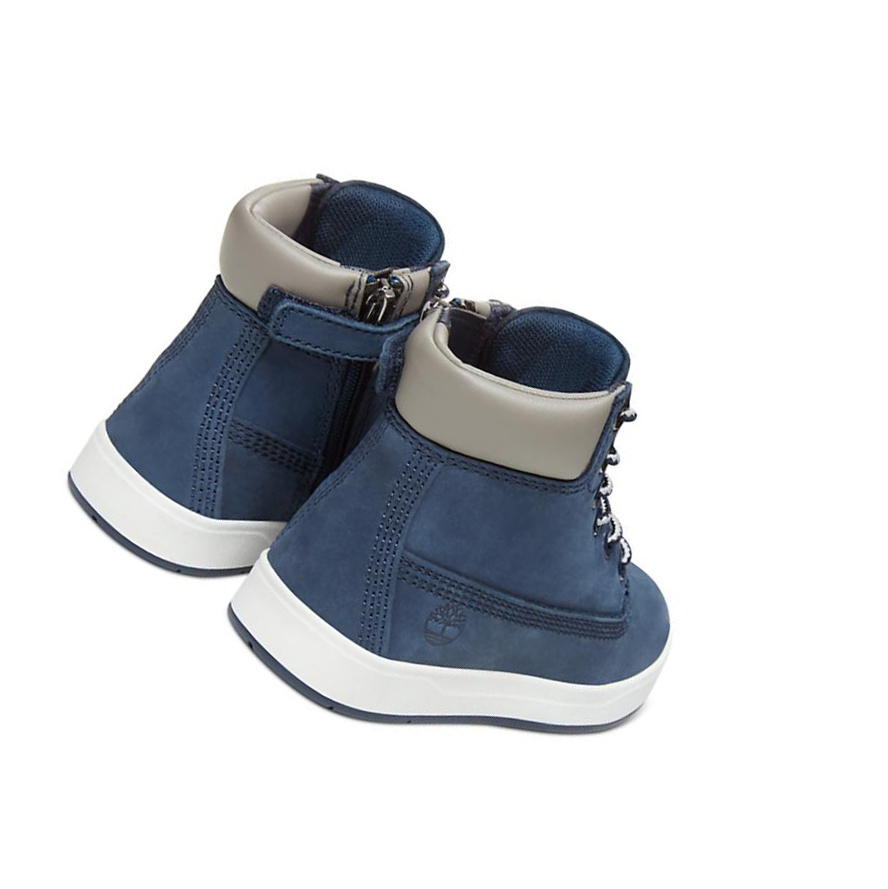 Original 6-inch Boots Timberland Davis Square Side-zip Niños Azul Marino | ES-AKTGC89