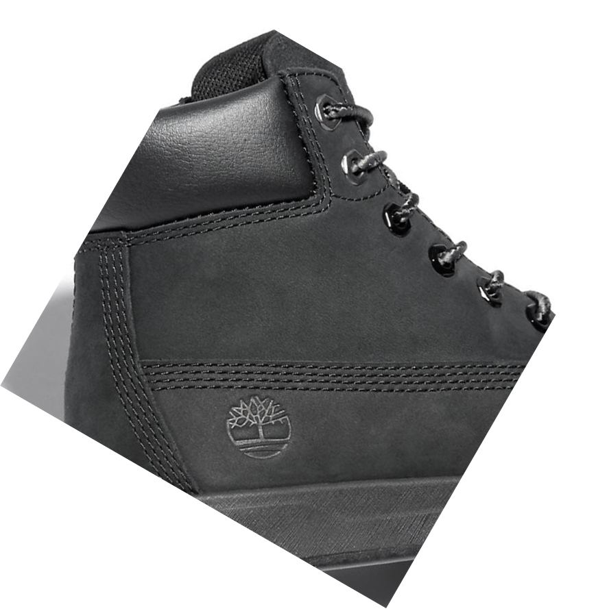 Original 6-inch Boots Timberland Davis Square Side-zip Niños Negras | ES-FVUJO90