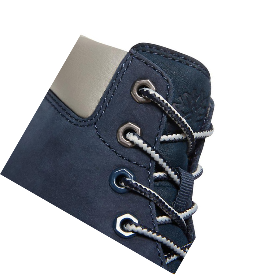 Original 6-inch Boots Timberland Davis Square Side-zip Niños Azul Marino | ES-SIYWB72