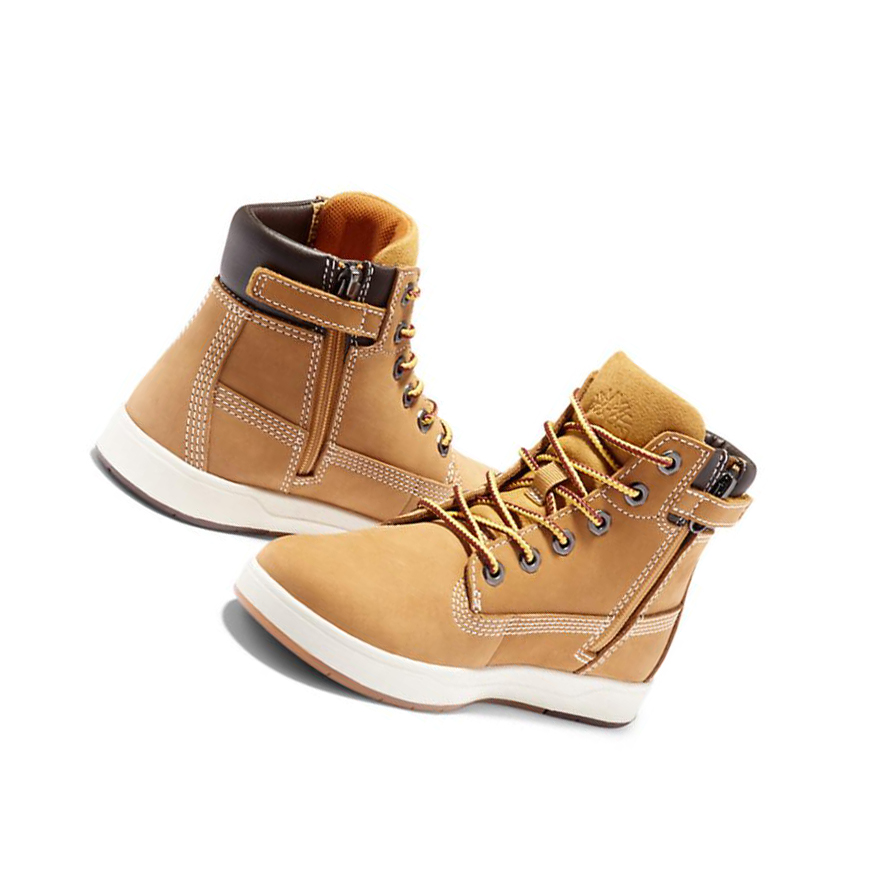 Original 6-inch Boots Timberland Davis Square Side-zip Niños Amarillo | ES-UMEGQ69