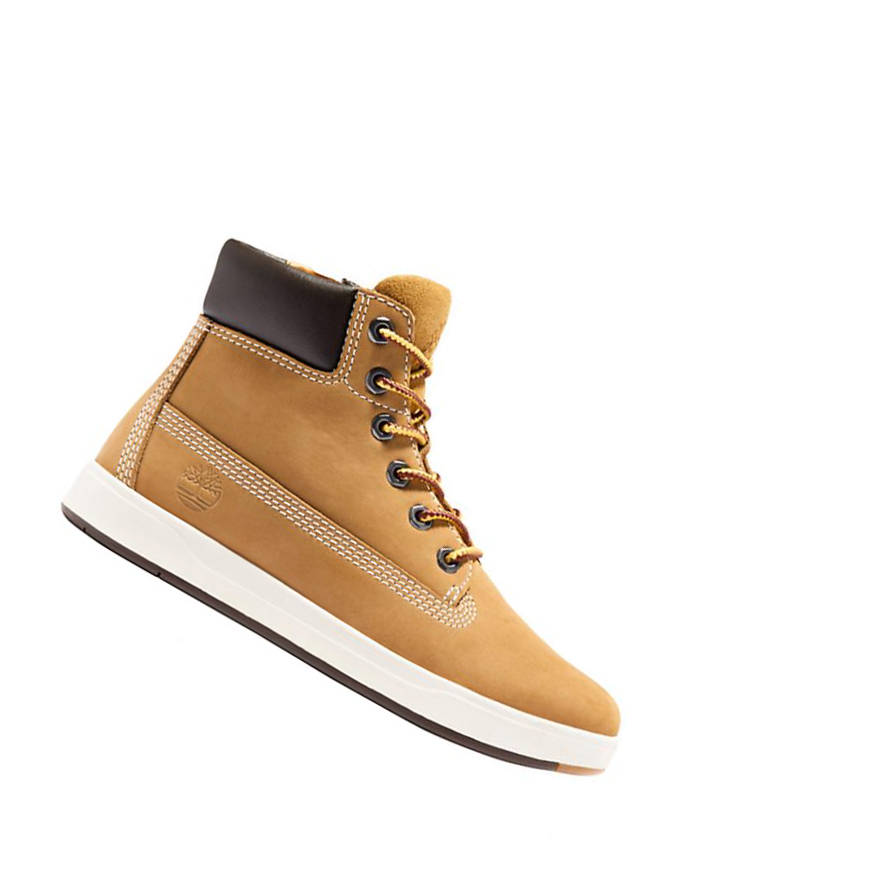 Original 6-inch Boots Timberland Davis Square Side-zip Niños Amarillo | ES-UMEGQ69