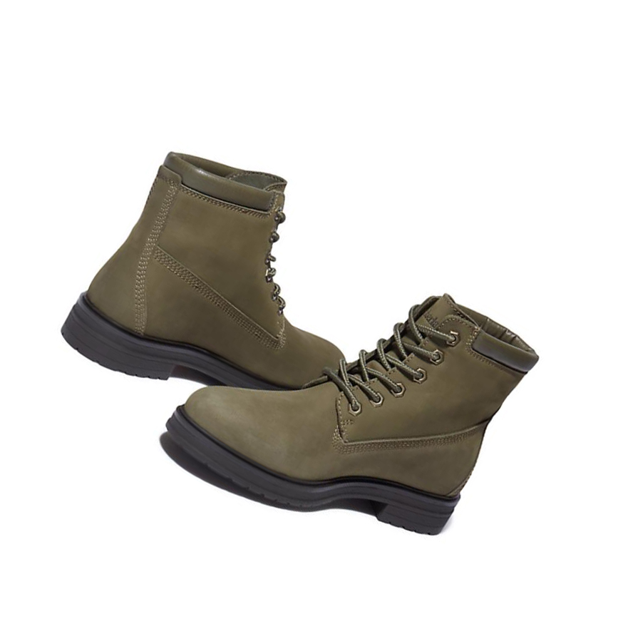 Original 6-inch Boots Timberland Hannover Hill Mujer Verde Oscuro | ES-WPECM38