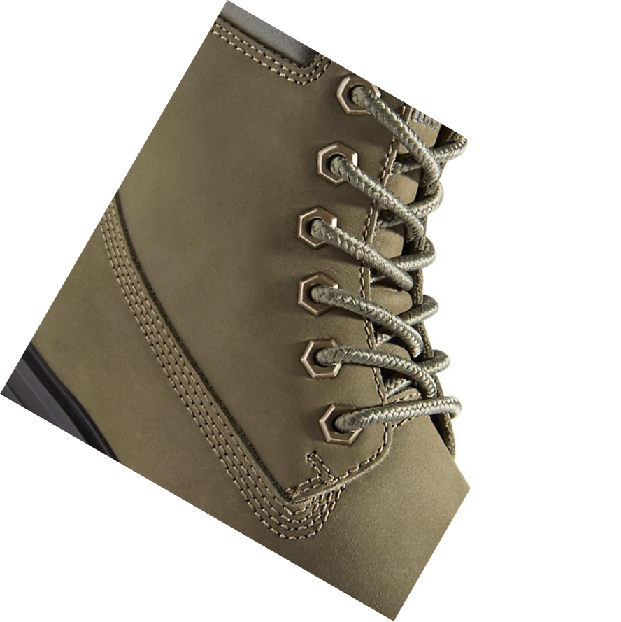 Original 6-inch Boots Timberland Hannover Hill Mujer Verde Oscuro | ES-WPECM38