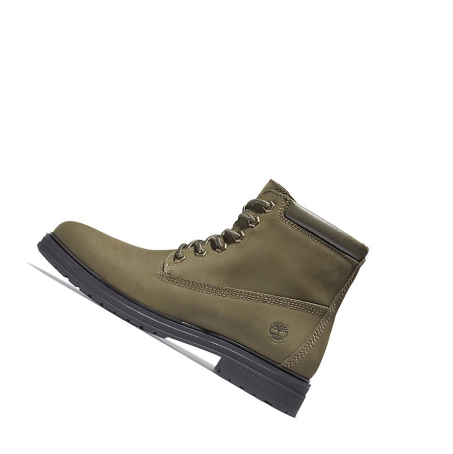 Original 6-inch Boots Timberland Hannover Hill Mujer Verde Oscuro | ES-WPECM38