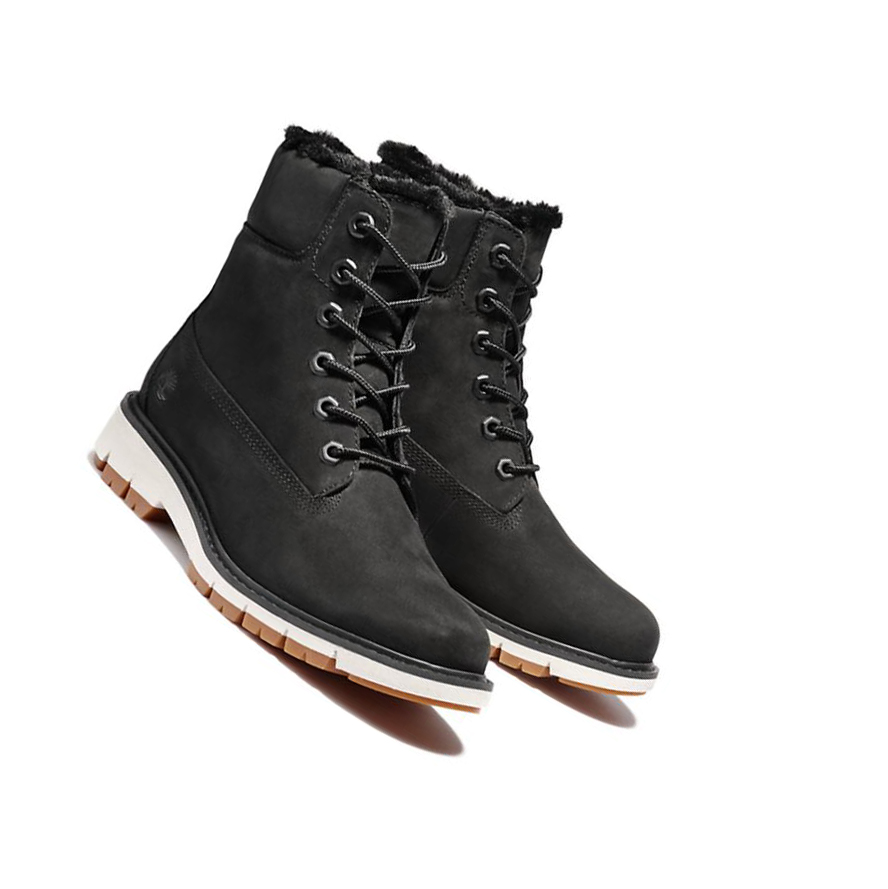 Original 6-inch Boots Timberland Lucia Way Forro Mujer Negras | ES-HEBPW39