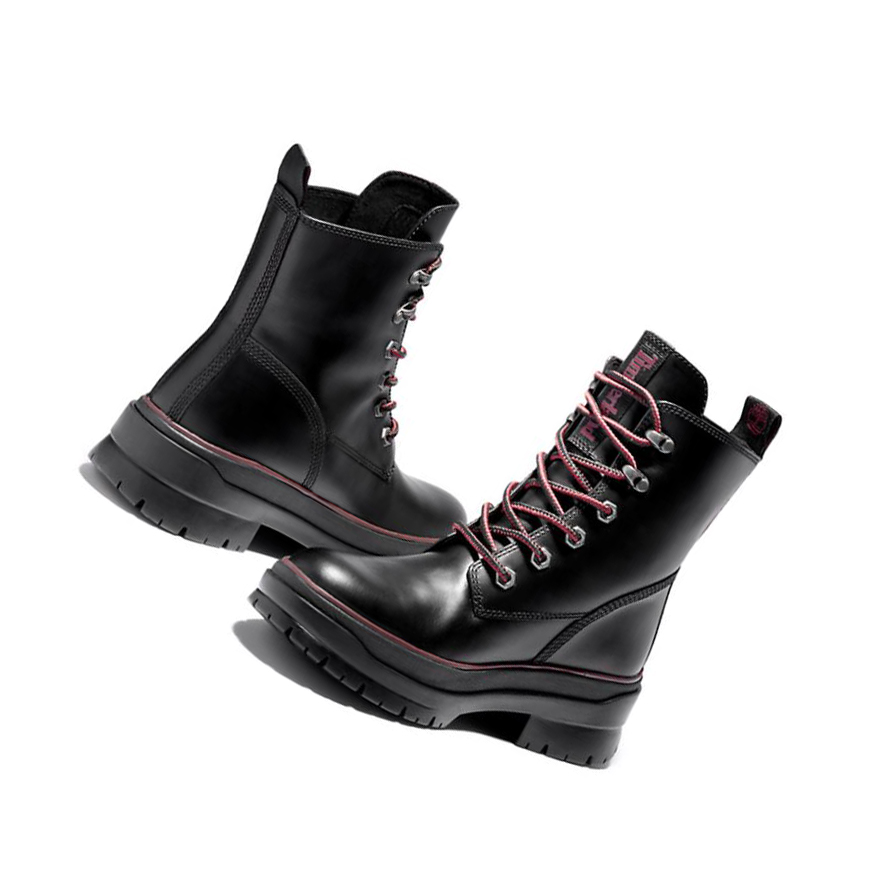 Original 6-inch Boots Timberland Malynn EK+ Mid Encaje-Up Mujer Negras | ES-RYCQN30