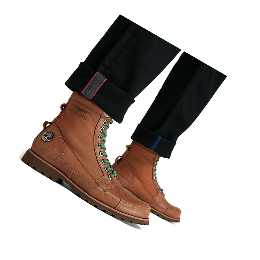 Original 6-inch Boots Timberland Moto Guzzi x Timberland® Original Cuero Hombre Marrones | ES-JEGFU07