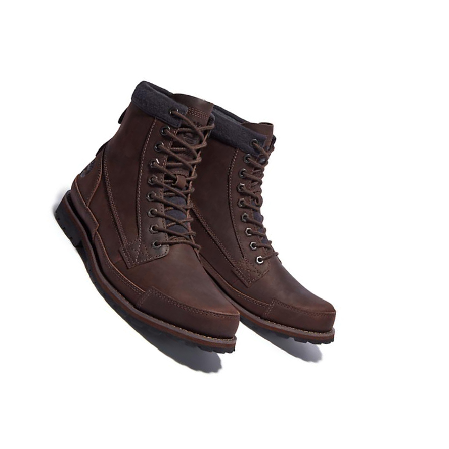 Original 6-inch Boots Timberland Originales Forro Hombre Marrones Oscuro | ES-MOUNF27