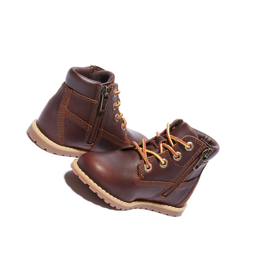 Original 6-inch Boots Timberland Pokey Pine Niños Marrones | ES-CPSMI26