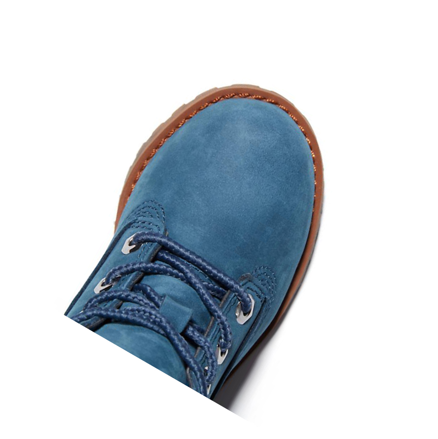 Original 6-inch Boots Timberland Pokey Pine Niños Azules | ES-KLYHI48