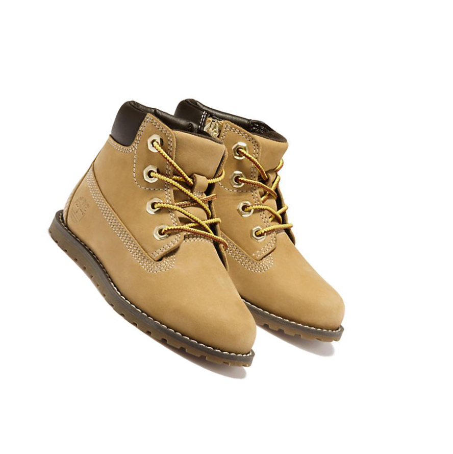 Original 6-inch Boots Timberland Pokey Pine Niños Amarillo | ES-MYXHU93