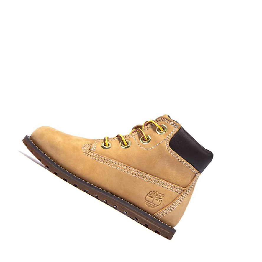 Original 6-inch Boots Timberland Pokey Pine Niños Amarillo | ES-MYXHU93