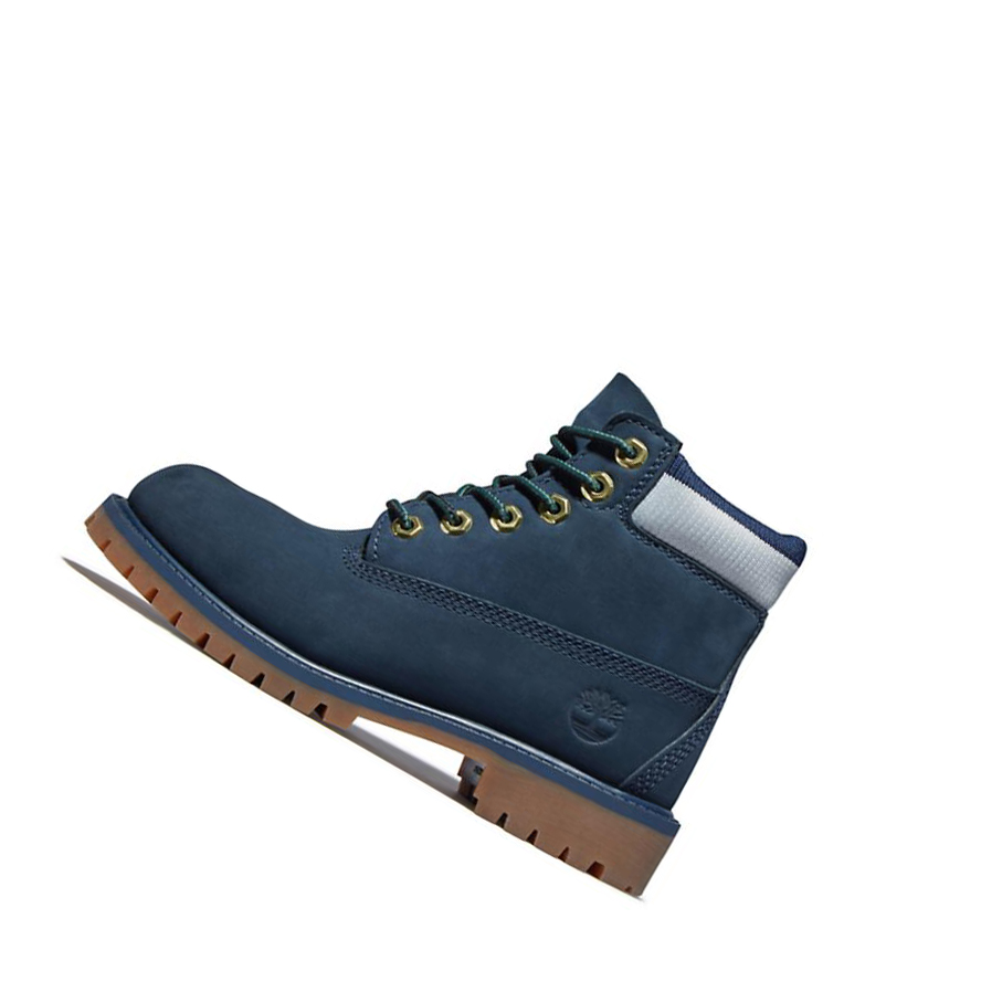 Original 6-inch Boots Timberland Premium Waterproofs Niños Azul Marino | ES-AEGNL49