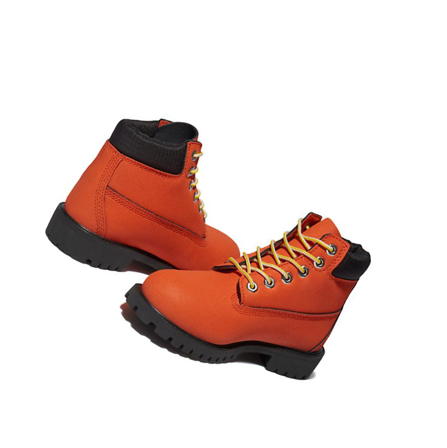 Original 6-inch Boots Timberland Premium Waterproofs Niños Naranjas | ES-AYPSU71