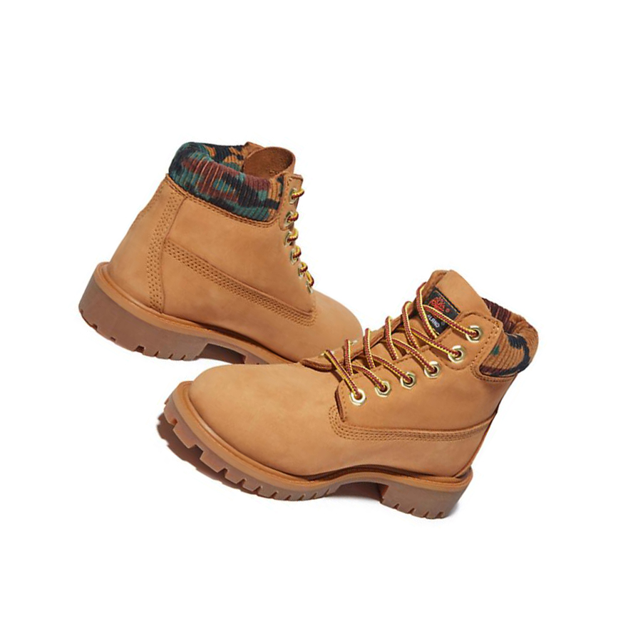 Original 6-inch Boots Timberland Premium Niños Amarillo | ES-BJLVO41