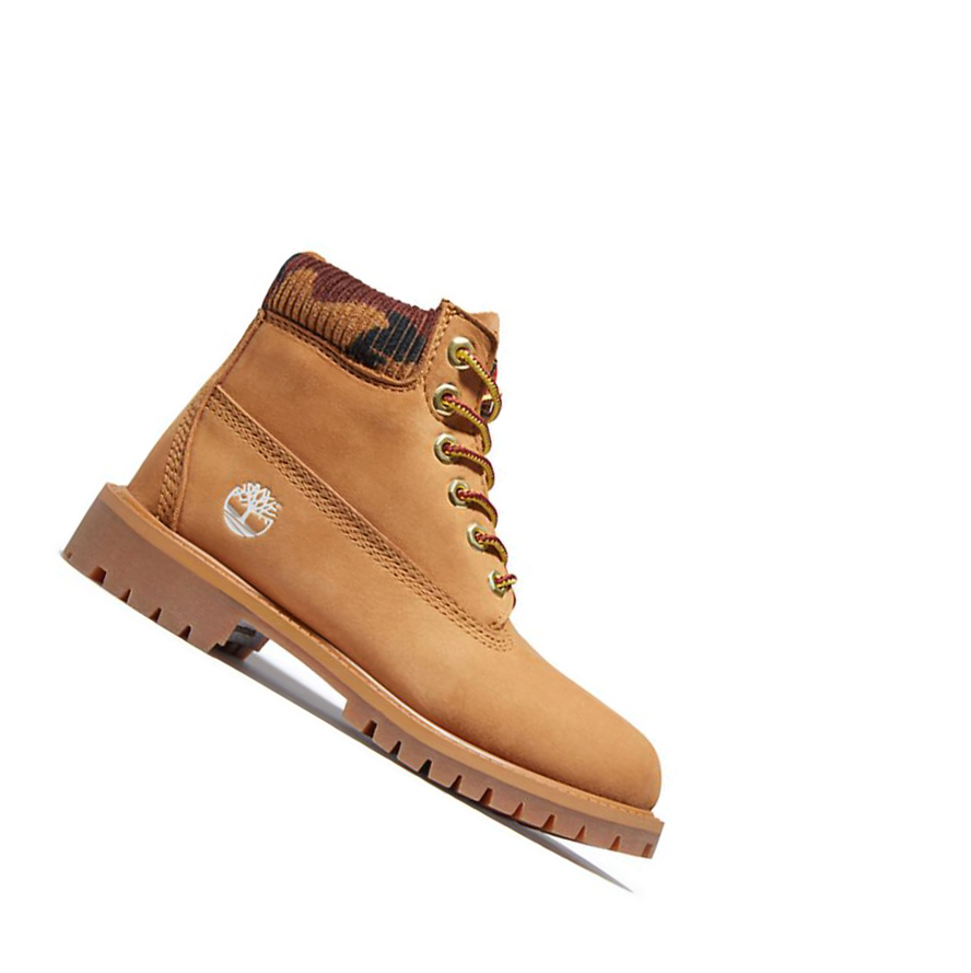 Original 6-inch Boots Timberland Premium Niños Amarillo | ES-BJLVO41