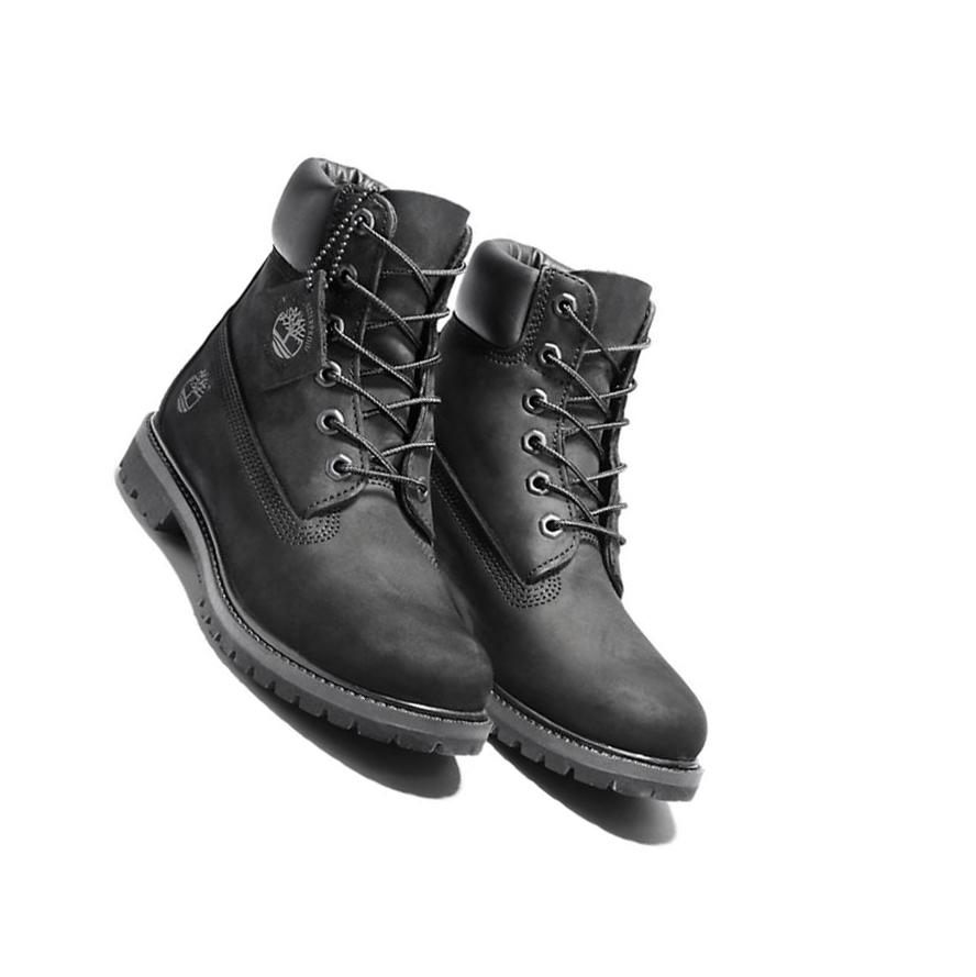 Original 6-inch Boots Timberland Premium Mujer Negras | ES-BQMGI58