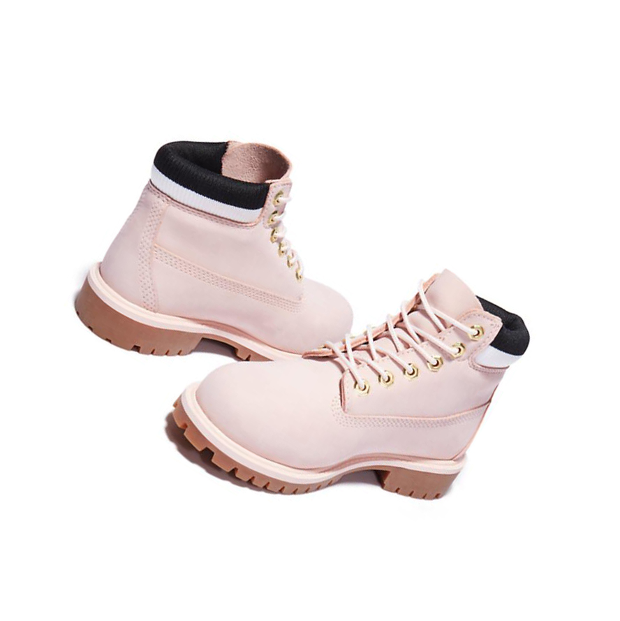 Original 6-inch Boots Timberland Premium Niños Rosas Claro | ES-CJEMZ46