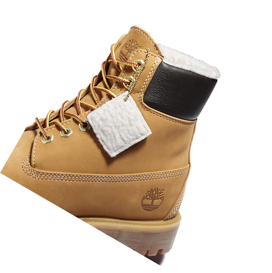 Original 6-inch Boots Timberland Premium Warm-lined Hombre Amarillo | ES-DWBQO04