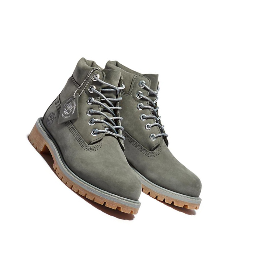 Original 6-inch Boots Timberland Premium Niños Gris Oscuro | ES-DZQME82