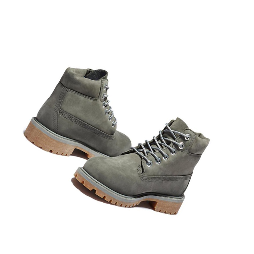 Original 6-inch Boots Timberland Premium Niños Gris Oscuro | ES-DZQME82