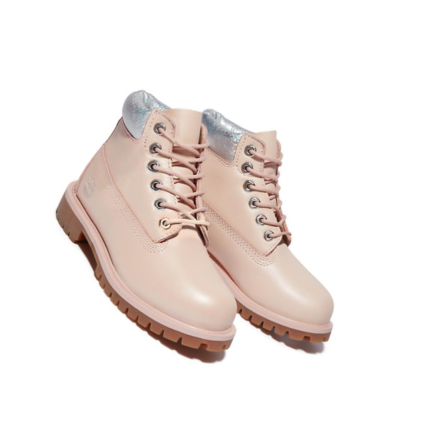 Original 6-inch Boots Timberland Premium Niños Rosas Claro | ES-JLKGO50