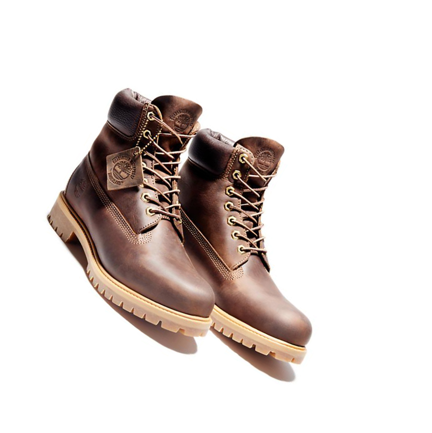 Original 6-inch Boots Timberland Premium Heritage Hombre Marrones Oscuro | ES-JWXHR32