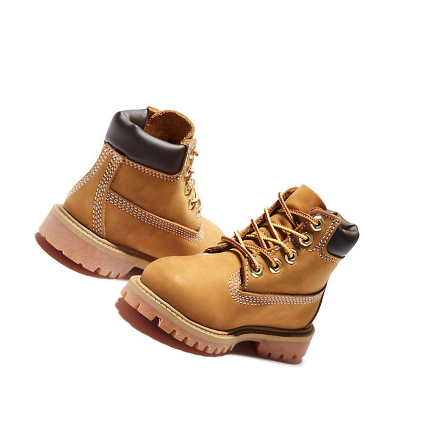 Original 6-inch Boots Timberland Premium Niños Amarillo | ES-KFOLH71