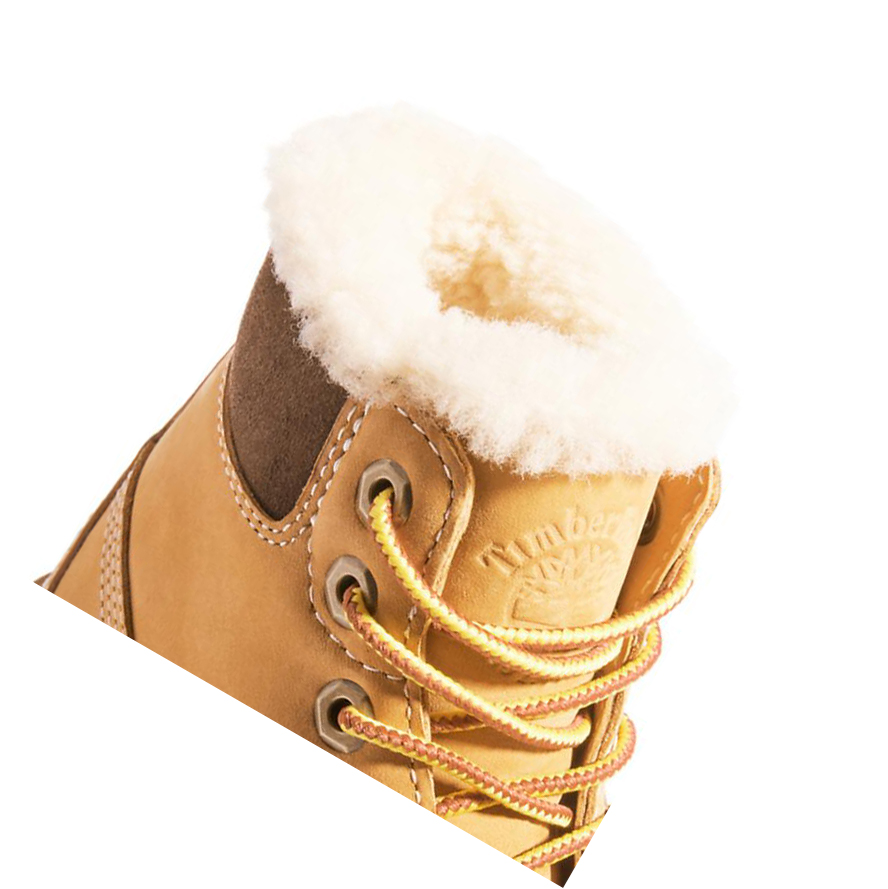 Original 6-inch Boots Timberland Premium Invierno Niños Amarillo | ES-KHLOV93