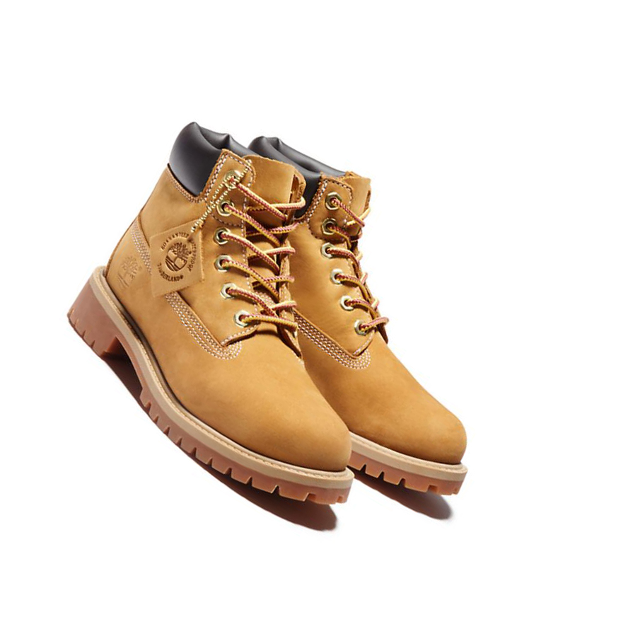 Original 6-inch Boots Timberland Premium Niños Amarillo | ES-LCFMY16