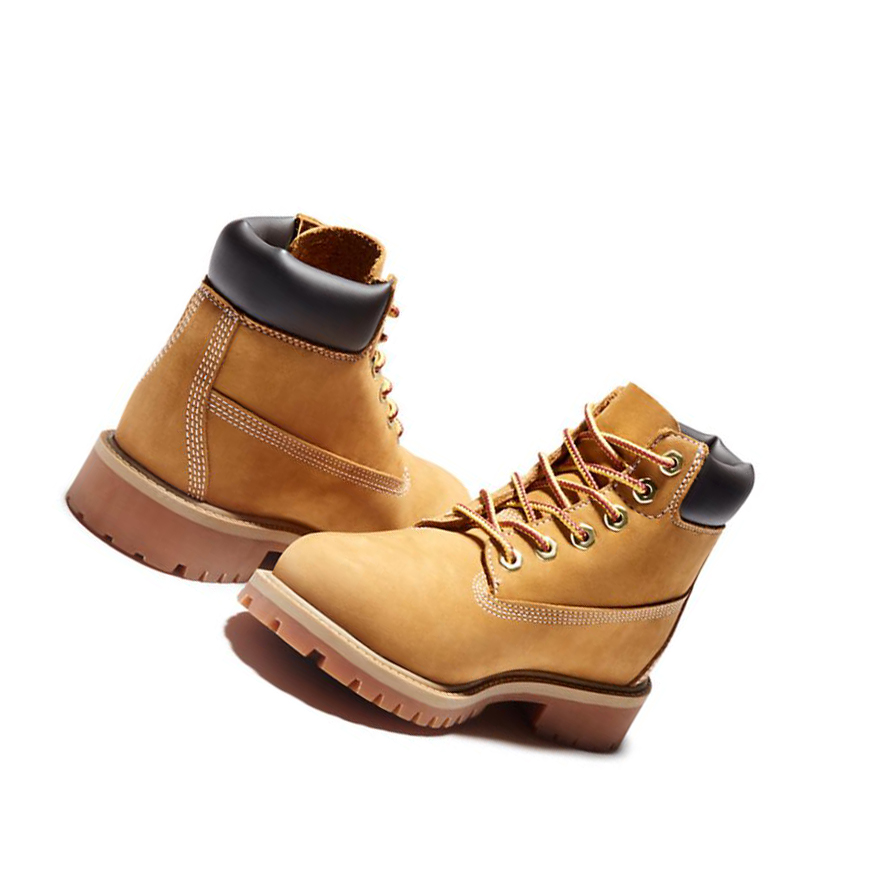 Original 6-inch Boots Timberland Premium Niños Amarillo | ES-LCFMY16