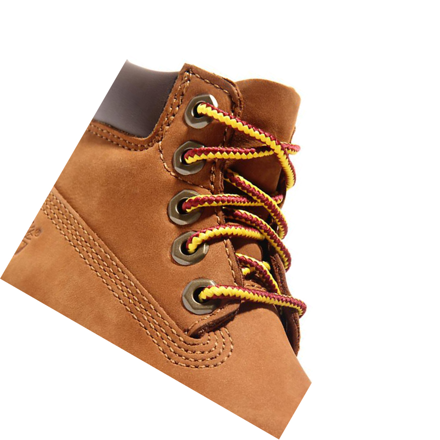 Original 6-inch Boots Timberland Premium Niños Marrones | ES-LSBZO28