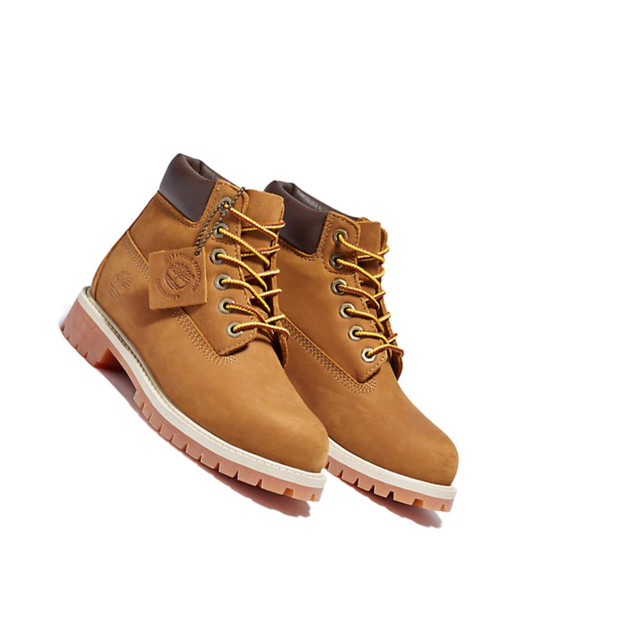 Original 6-inch Boots Timberland Premium Niños Marrones | ES-PKBXJ96