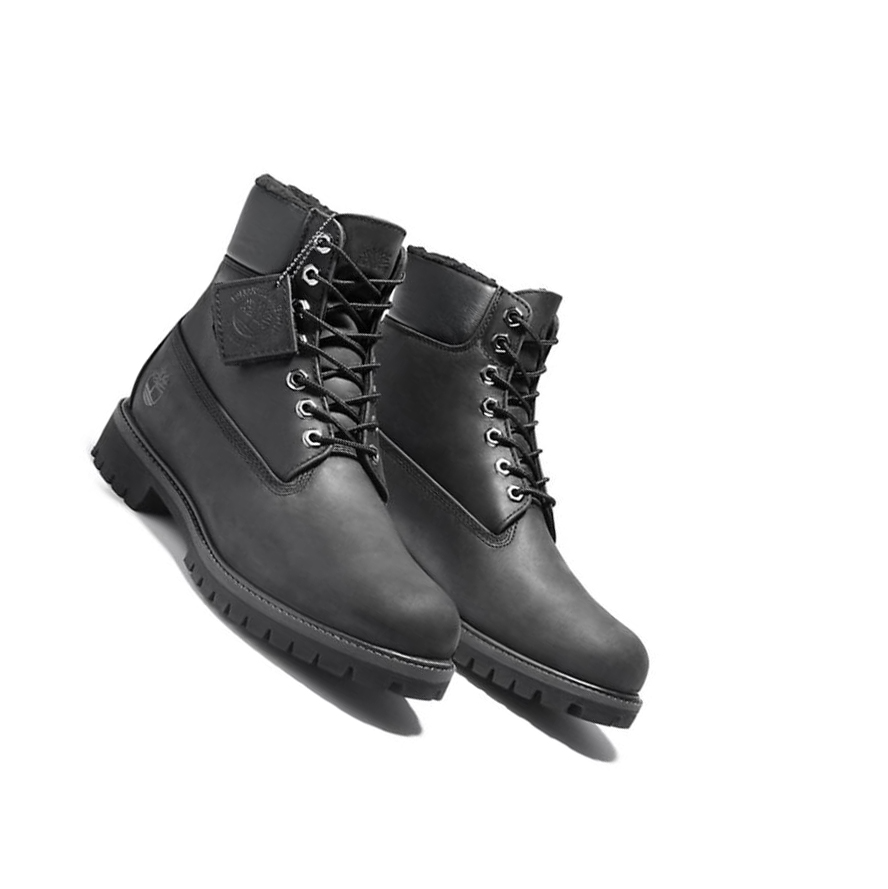 Original 6-inch Boots Timberland Premium Warm-lined Hombre Negras | ES-QOCGF48