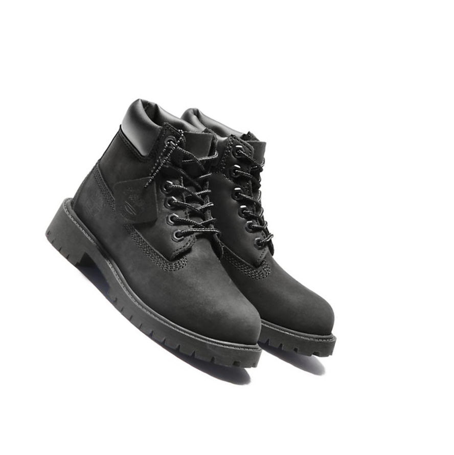 Original 6-inch Boots Timberland Premium Niños Negras | ES-SLACF51