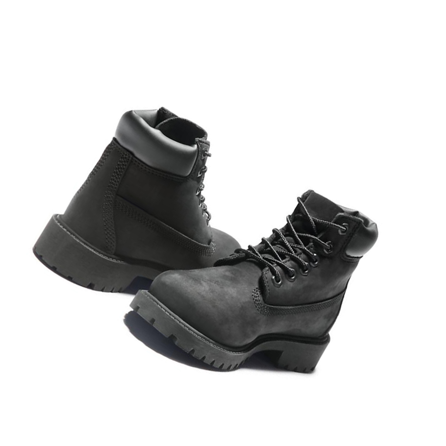 Original 6-inch Boots Timberland Premium Niños Negras | ES-SLACF51