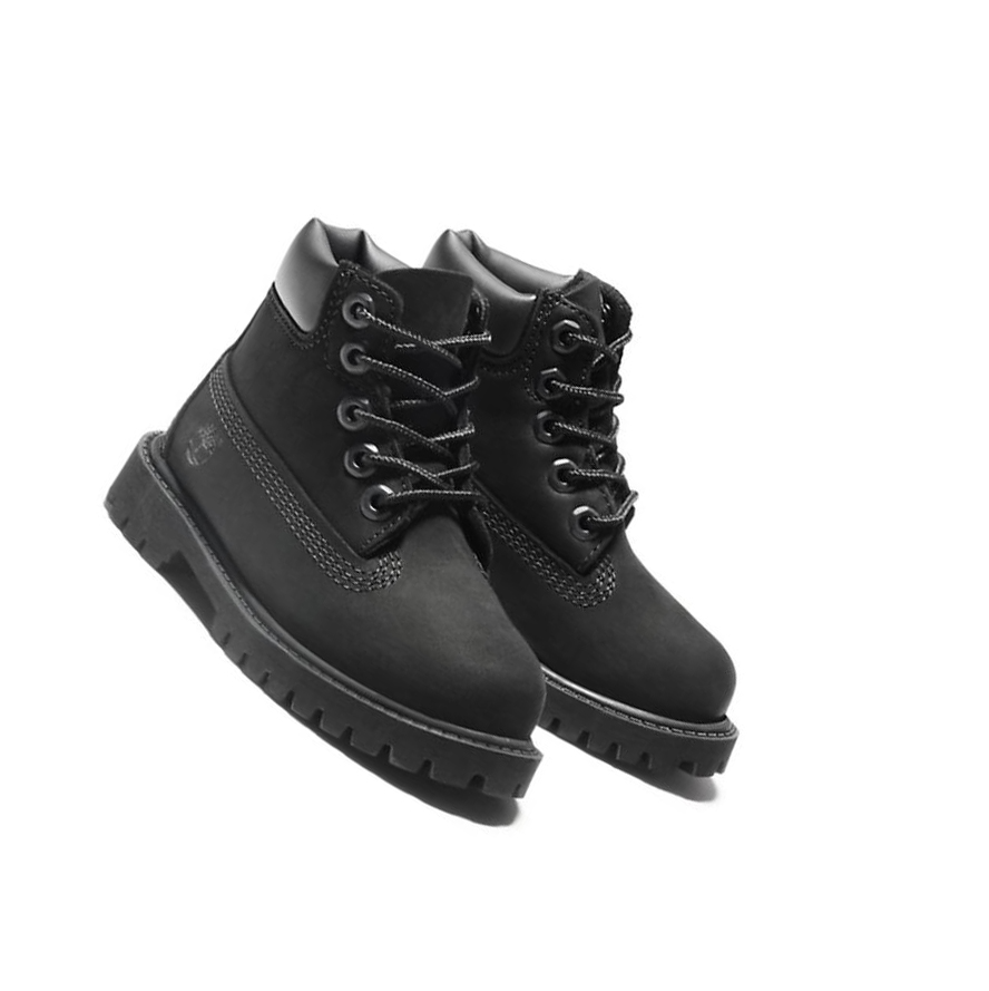 Original 6-inch Boots Timberland Premium Niños Negras | ES-WIFLO81