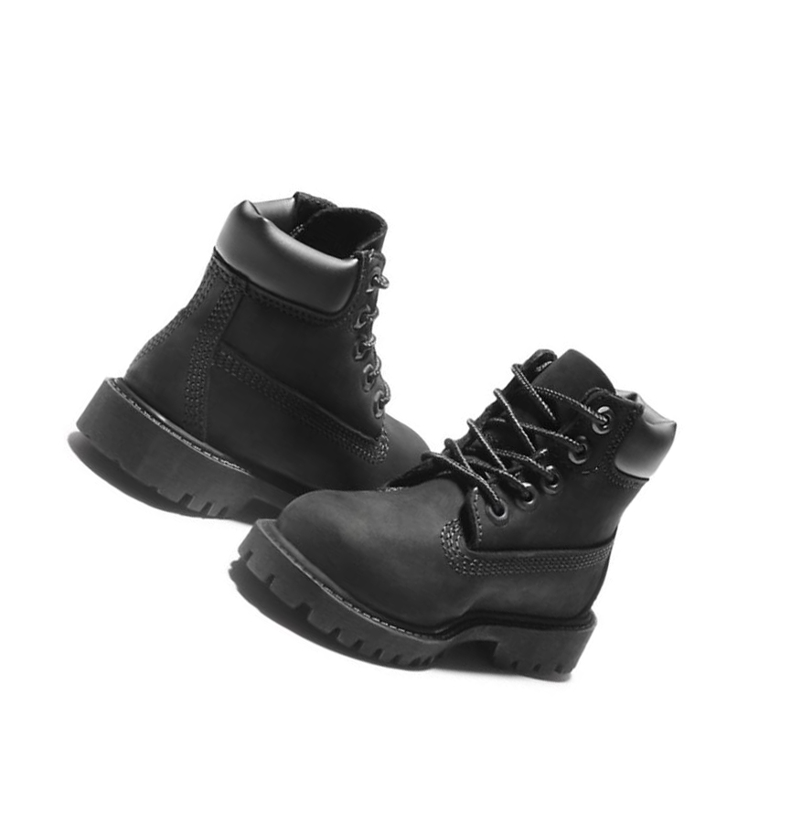 Original 6-inch Boots Timberland Premium Niños Negras | ES-WIFLO81