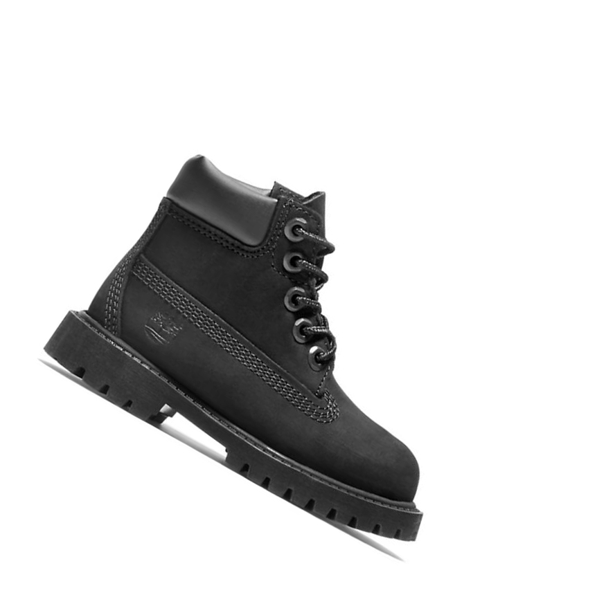 Original 6-inch Boots Timberland Premium Niños Negras | ES-WIFLO81