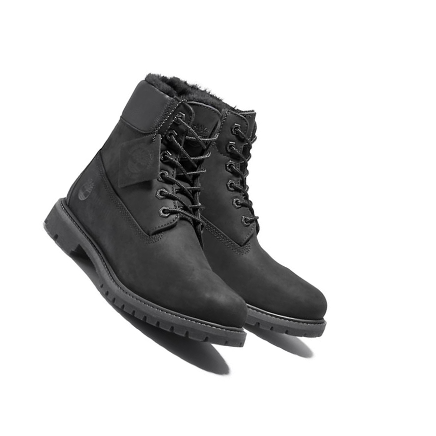 Original 6-inch Boots Timberland Premium Mujer Negras | ES-YBRAK94