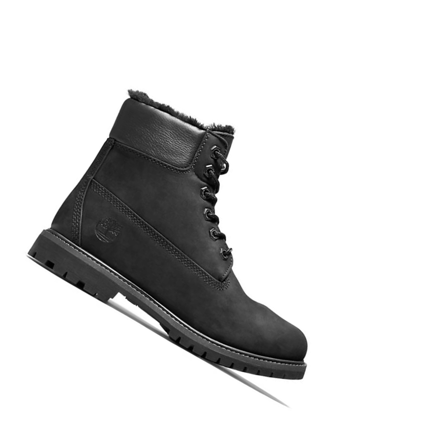 Original 6-inch Boots Timberland Premium Mujer Negras | ES-YBRAK94