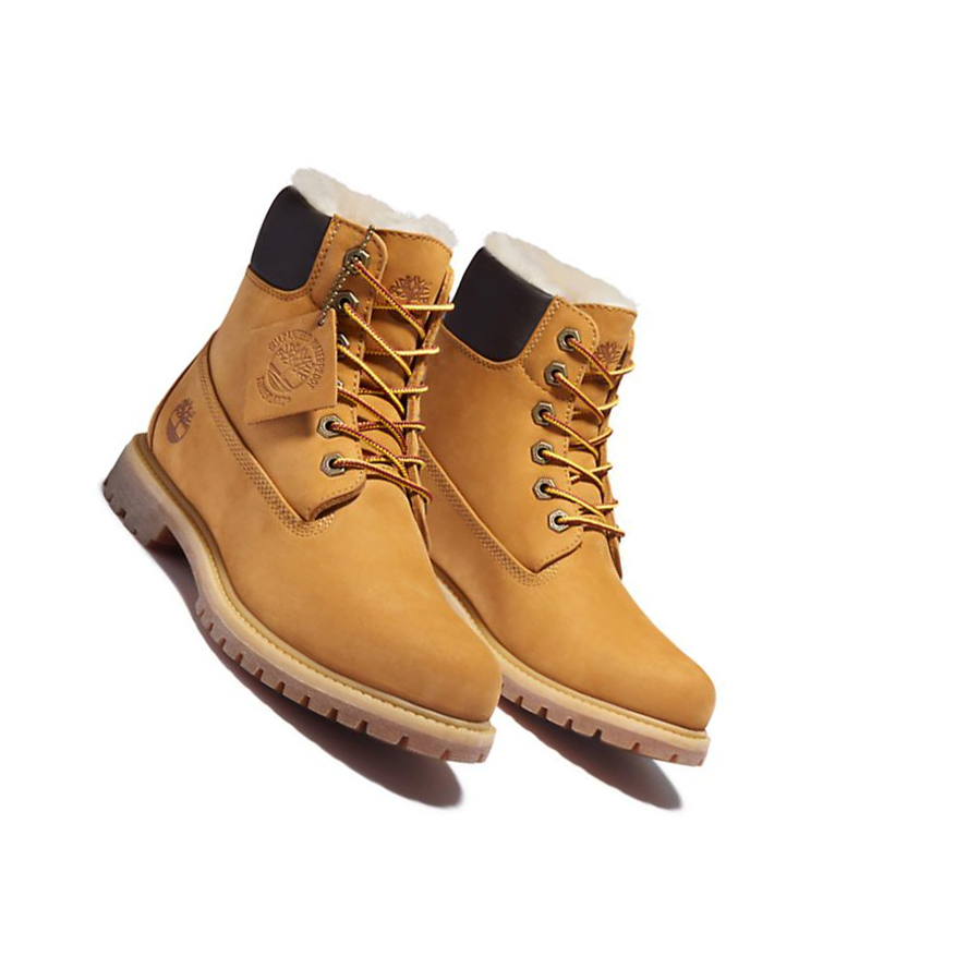 Original 6-inch Boots Timberland Premium Mujer Amarillo | ES-ZWVBG14