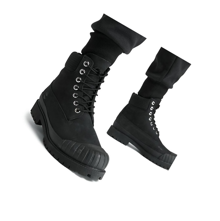 Original 6-inch Boots Timberland Rubber Puntera Hombre Negras | ES-HZRGA75