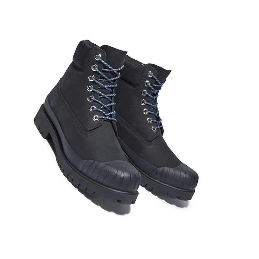 Original 6-inch Boots Timberland Rubber Puntera Hombre Negras | ES-HZRGA75