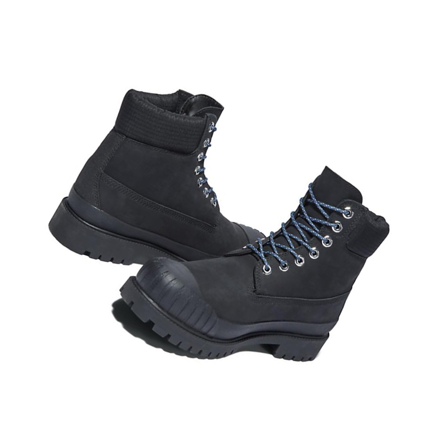 Original 6-inch Boots Timberland Rubber Puntera Hombre Negras | ES-HZRGA75